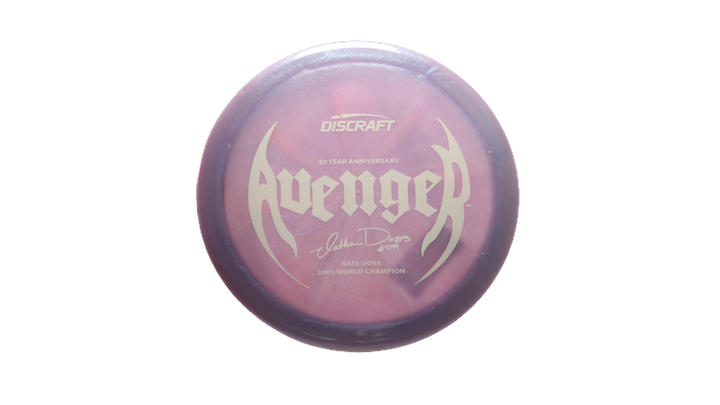 Discraft Nate Doss 20th Anniversary Commermorative Z Colorshift Swirl Avenger Distance Driver Front View