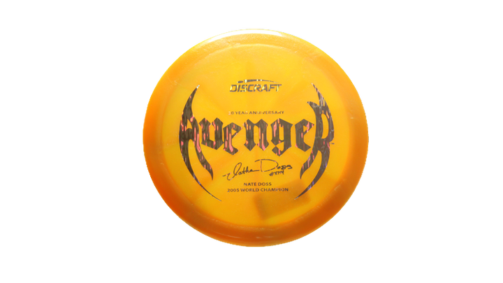 Discraft Nate Doss 20th Anniversary Commermorative Z Colorshift Swirl Avenger Distance Driver Front View