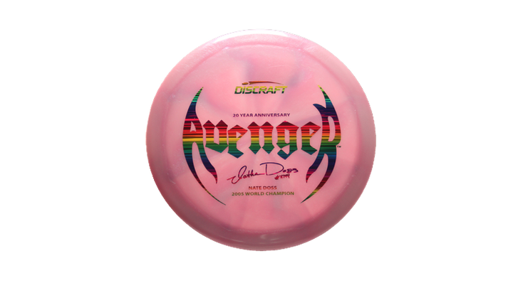 Discraft Nate Doss 20th Anniversary Commermorative Z Colorshift Swirl Avenger Distance Driver Front View