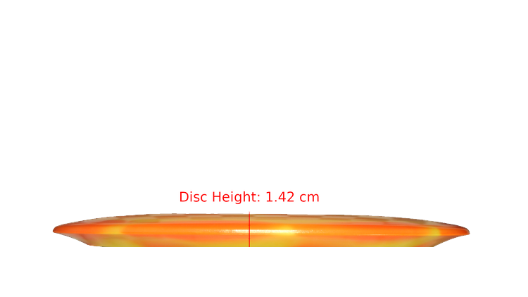 Discraft Nate Doss 20th Anniversary Commermorative Z Colorshift Swirl Avenger Distance Driver Profile View