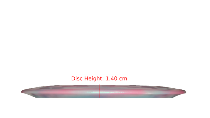 Discraft Nate Doss 20th Anniversary Commermorative Z Colorshift Swirl Avenger Distance Driver Profile View