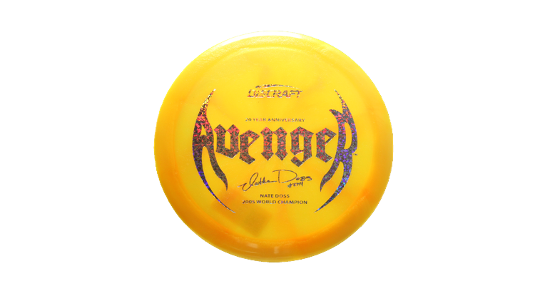 Discraft Nate Doss 20th Anniversary Commermorative Z Colorshift Swirl Avenger Distance Driver Front View