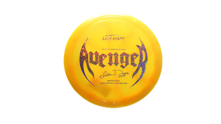 Discraft Nate Doss 20th Anniversary Commermorative Z Colorshift Swirl Avenger Distance Driver Front View