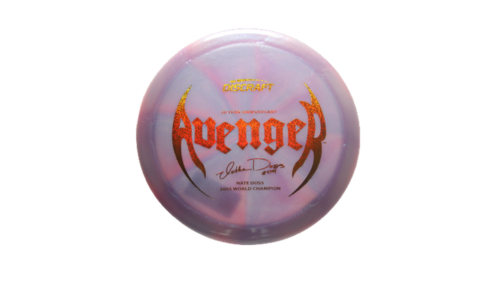 Discraft Nate Doss 20th Anniversary Commermorative Z Colorshift Swirl Avenger Distance Driver Front View