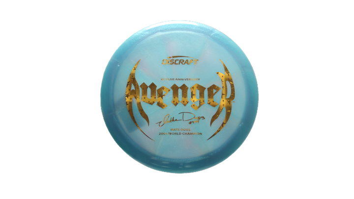 Discraft Nate Doss 20th Anniversary Commermorative Z Colorshift Swirl Avenger Distance Driver Front View
