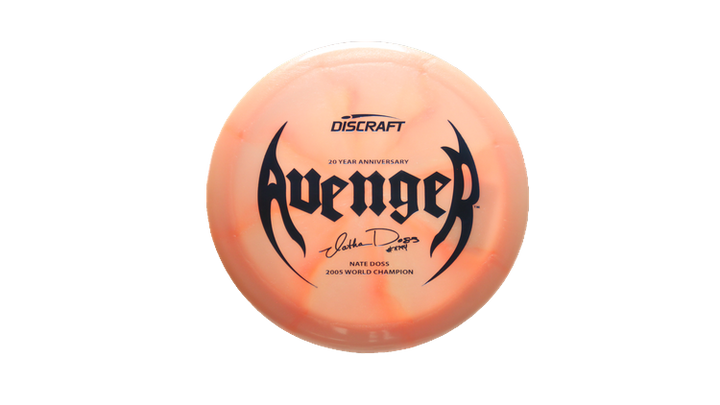 Discraft Nate Doss 20th Anniversary Commermorative Z Colorshift Swirl Avenger Distance Driver Front View
