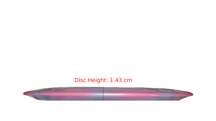 Discraft Nate Doss 20th Anniversary Commermorative Z Colorshift Swirl Avenger Distance Driver Profile View