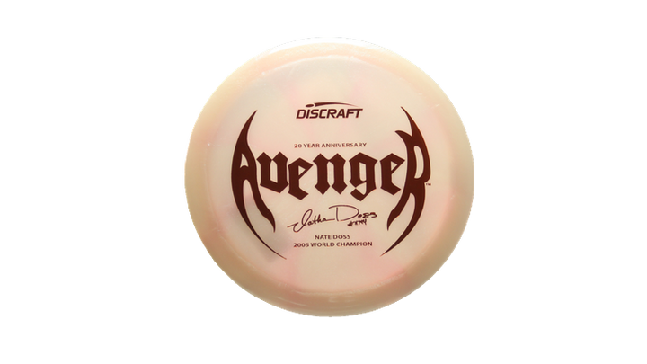 Discraft Nate Doss 20th Anniversary Commermorative Z Colorshift Swirl Avenger Distance Driver Front View