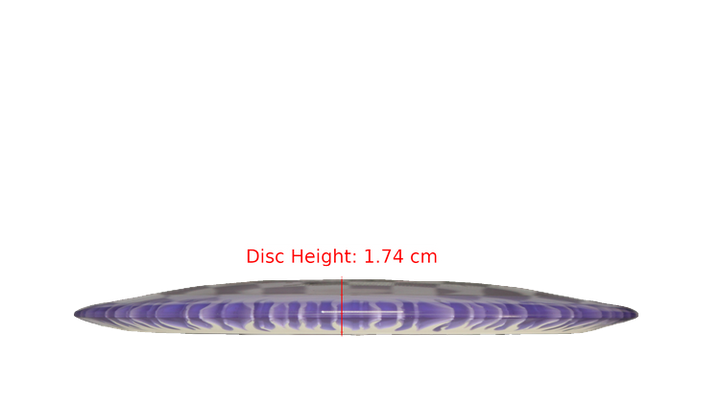 Discraft BYOP 2025 Fuzed Z with Flame Pattern Scorch Distance Driver Profile View
