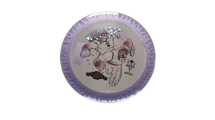 Discraft BYOP 2025 Fuzed Z with Flame Pattern Scorch Distance Driver Front View