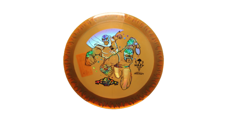 Discraft BYOP 2025 Fuzed Z with Flame Pattern Scorch Distance Driver Front View