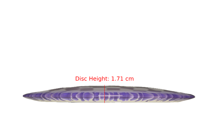 Discraft BYOP 2025 Fuzed Z with Flame Pattern Scorch Distance Driver Profile View