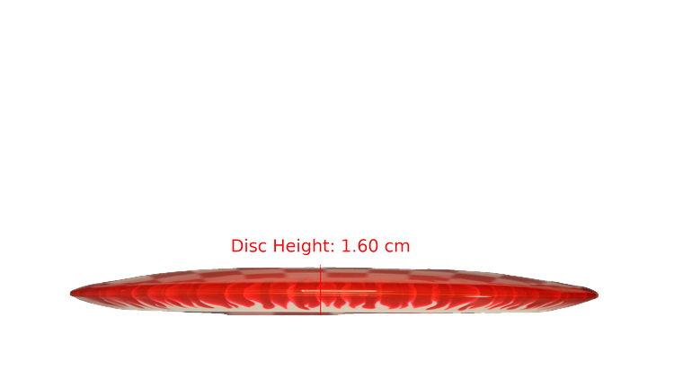 Discraft BYOP 2025 Fuzed Z with Flame Pattern Scorch Distance Driver Profile View