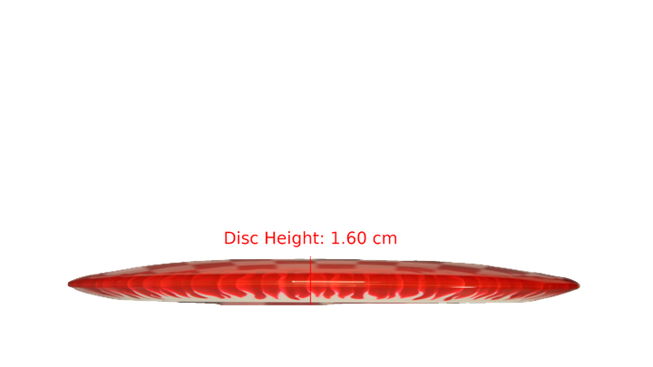 Discraft BYOP 2025 Fuzed Z with Flame Pattern Scorch Distance Driver Profile View