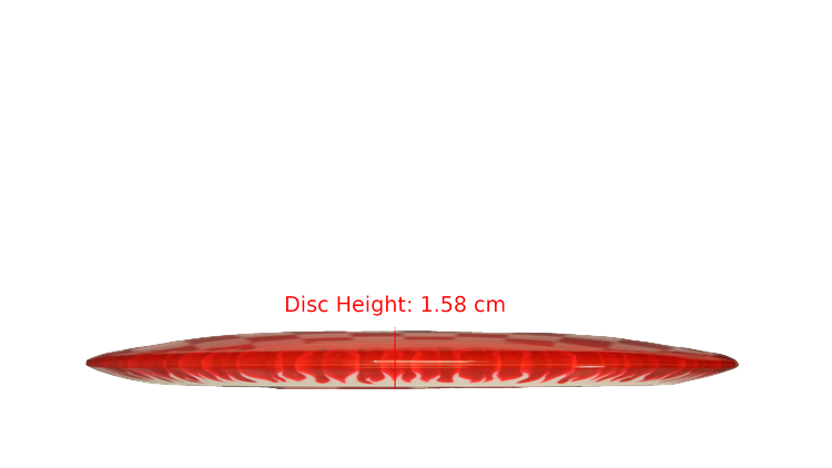 Discraft BYOP 2025 Fuzed Z with Flame Pattern Scorch Distance Driver Profile View