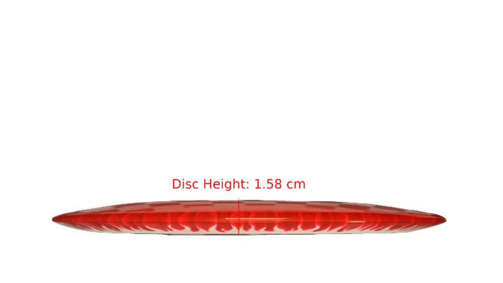 Discraft BYOP 2025 Fuzed Z with Flame Pattern Scorch Distance Driver Profile View