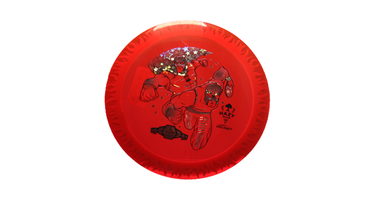 Discraft BYOP 2025 Fuzed Z with Flame Pattern Scorch Distance Driver Front View