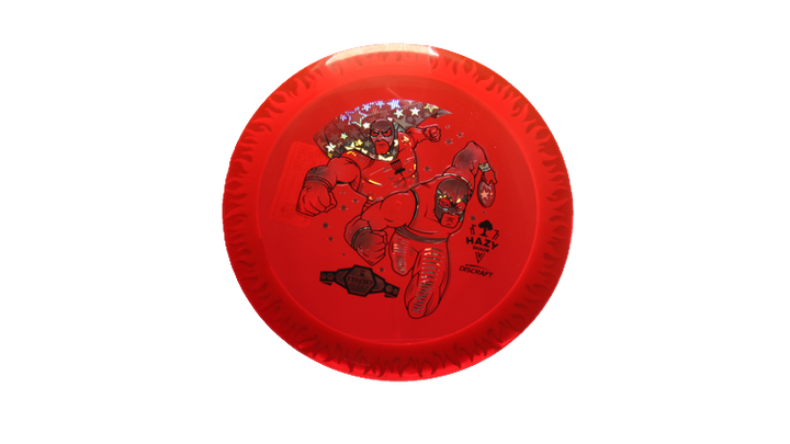 Discraft BYOP 2025 Fuzed Z with Flame Pattern Scorch Distance Driver Front View