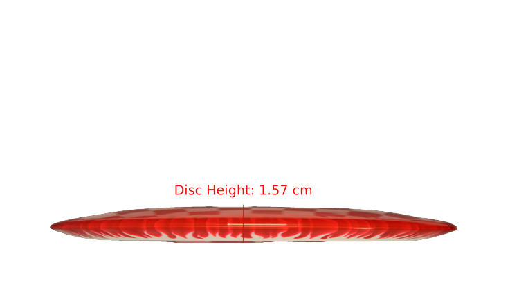Discraft BYOP 2025 Fuzed Z with Flame Pattern Scorch Distance Driver Profile View