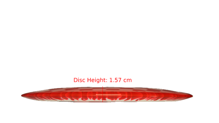 Discraft BYOP 2025 Fuzed Z with Flame Pattern Scorch Distance Driver Profile View