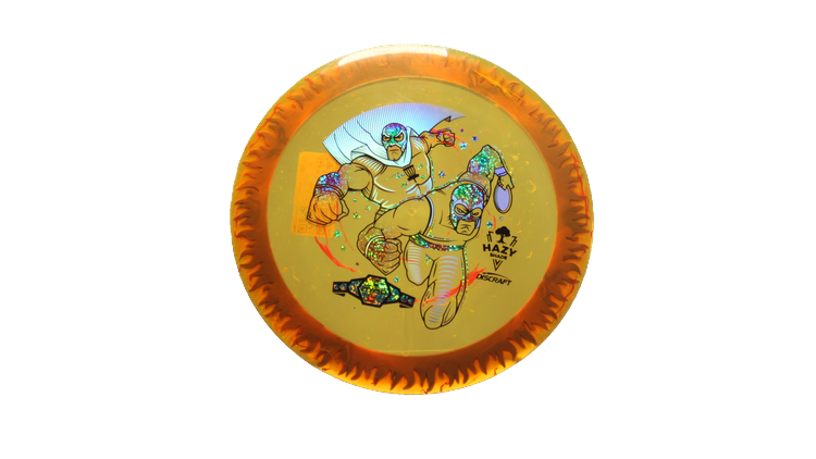 Discraft BYOP 2025 Fuzed Z with Flame Pattern Scorch Distance Driver Front View