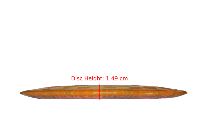 Discraft BYOP 2025 Fuzed Z with Flame Pattern Scorch Distance Driver Profile View