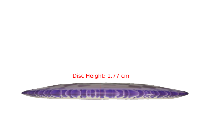 Discraft BYOP 2025 Fuzed Z with Flame Pattern Scorch Distance Driver Profile View