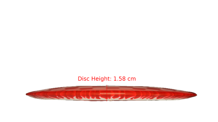 Discraft BYOP 2025 Fuzed Z with Flame Pattern Scorch Distance Driver Profile View