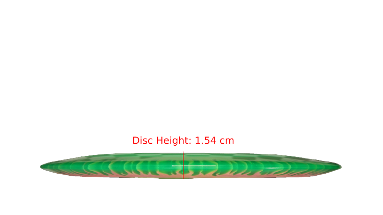 Discraft BYOP 2025 Fuzed Z with Flame Pattern Scorch Distance Driver Profile View