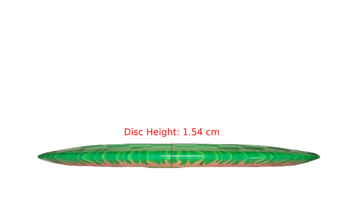 Discraft BYOP 2025 Fuzed Z with Flame Pattern Scorch Distance Driver Profile View