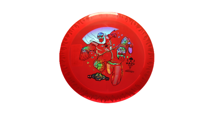 Discraft BYOP 2025 Fuzed Z with Flame Pattern Scorch Distance Driver Front View