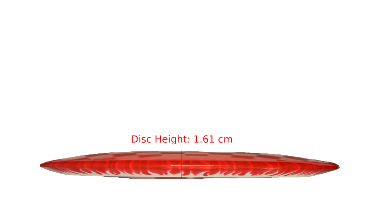 Discraft BYOP 2025 Fuzed Z with Flame Pattern Scorch Distance Driver Profile View