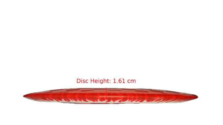Discraft BYOP 2025 Fuzed Z with Flame Pattern Scorch Distance Driver Profile View