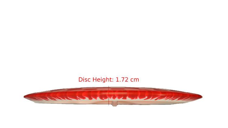 Discraft BYOP 2025 Fuzed Z with Flame Pattern Scorch Distance Driver Profile View