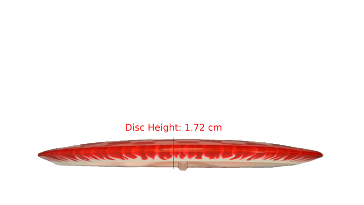 Discraft BYOP 2025 Fuzed Z with Flame Pattern Scorch Distance Driver Profile View