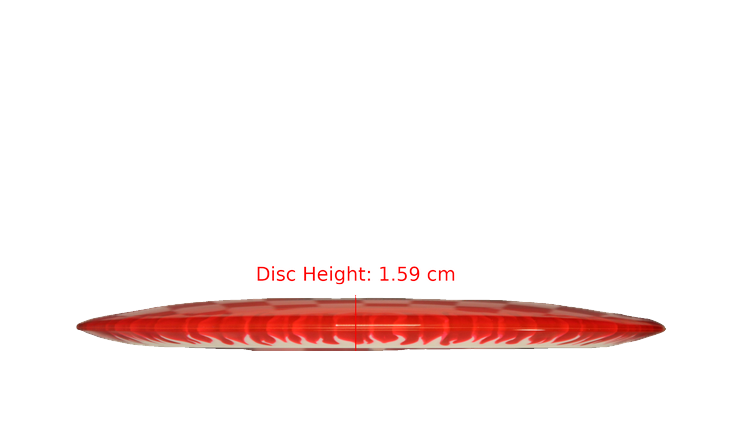 Discraft BYOP 2025 Fuzed Z with Flame Pattern Scorch Distance Driver Profile View