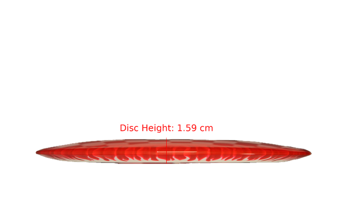 Discraft BYOP 2025 Fuzed Z with Flame Pattern Scorch Distance Driver Profile View