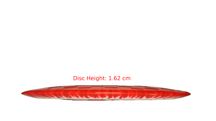Discraft BYOP 2025 Fuzed Z with Flame Pattern Scorch Distance Driver Profile View