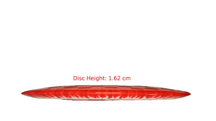 Discraft BYOP 2025 Fuzed Z with Flame Pattern Scorch Distance Driver Profile View