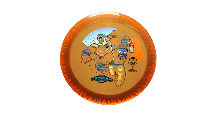 Discraft BYOP 2025 Fuzed Z with Flame Pattern Scorch Distance Driver Front View