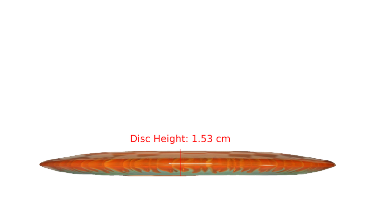 Discraft BYOP 2025 Fuzed Z with Flame Pattern Scorch Distance Driver Profile View