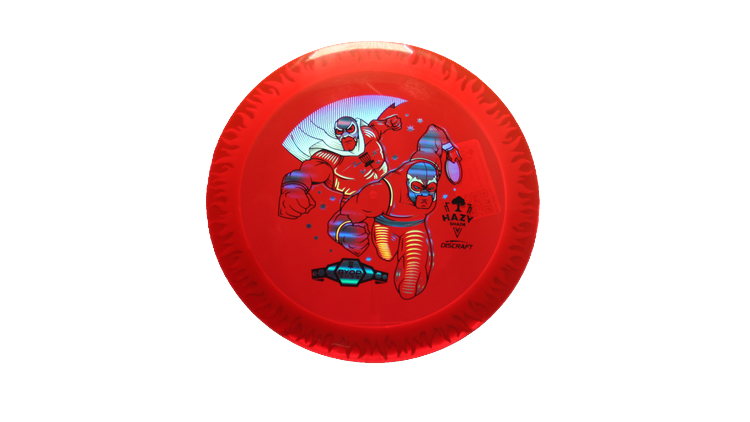 Discraft BYOP 2025 Fuzed Z with Flame Pattern Scorch Distance Driver Front View