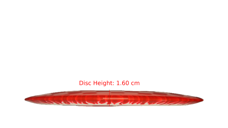 Discraft BYOP 2025 Fuzed Z with Flame Pattern Scorch Distance Driver Profile View