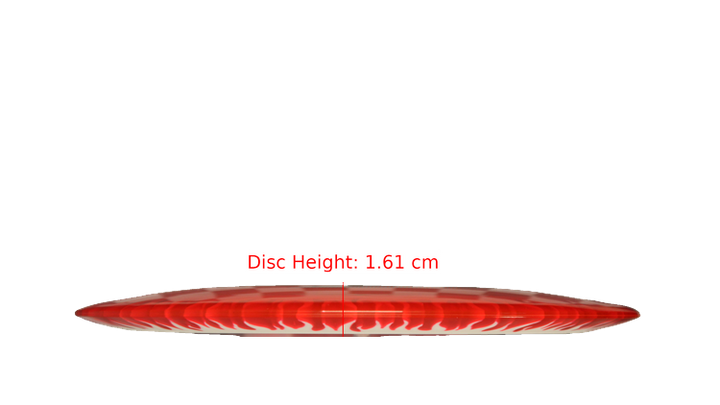 Discraft BYOP 2025 Fuzed Z with Flame Pattern Scorch Distance Driver Profile View
