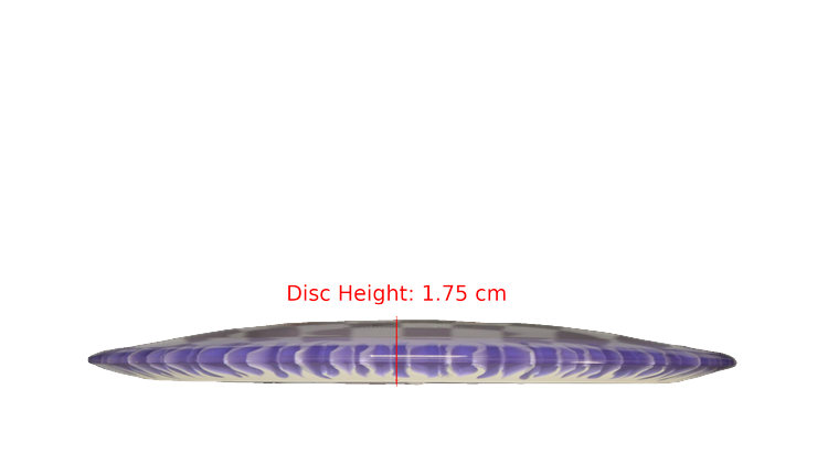 Discraft BYOP 2025 Fuzed Z with Flame Pattern Scorch Distance Driver Profile View