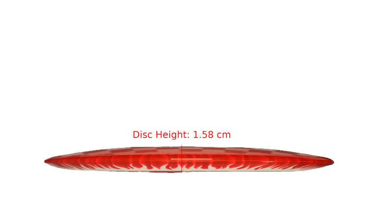 Discraft BYOP 2025 Fuzed Z with Flame Pattern Scorch Distance Driver Profile View