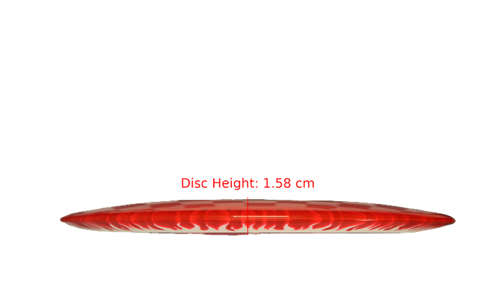 Discraft BYOP 2025 Fuzed Z with Flame Pattern Scorch Distance Driver Profile View