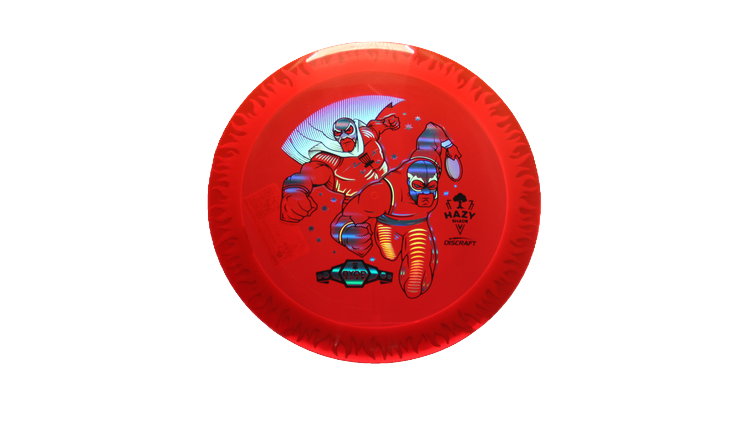 Discraft BYOP 2025 Fuzed Z with Flame Pattern Scorch Distance Driver Front View