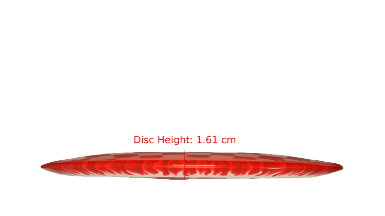 Discraft BYOP 2025 Fuzed Z with Flame Pattern Scorch Distance Driver Profile View