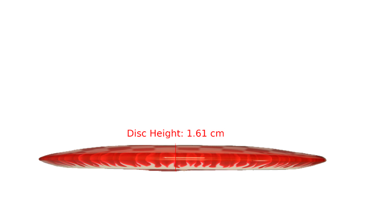 Discraft BYOP 2025 Fuzed Z with Flame Pattern Scorch Distance Driver Profile View